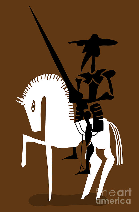Spain Digital Art - Don Quixote Knight And His Horse by Complot Spain Digital Art - Don Quixote Knight And His Horse by Complot