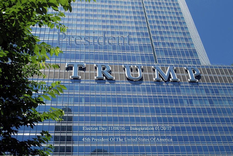 Donald Trump 45th Tower Signage 01 Photograph by Thomas Woolworth