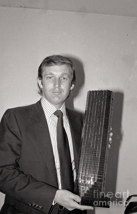 Donald Trump Holding Model Of Tower Photograph by Bettmann