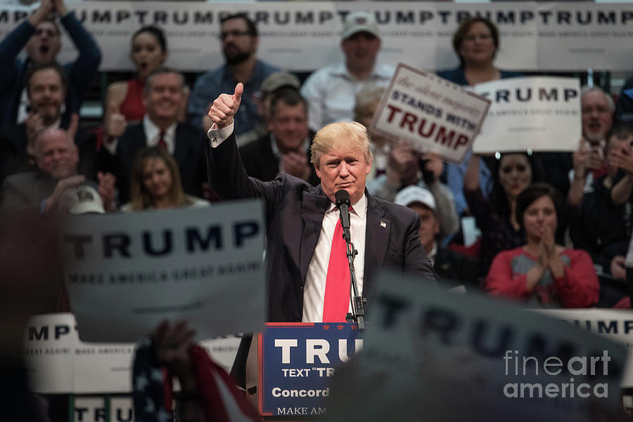 Donald Trump Holds Campaign Rally Photograph by Sean Rayford