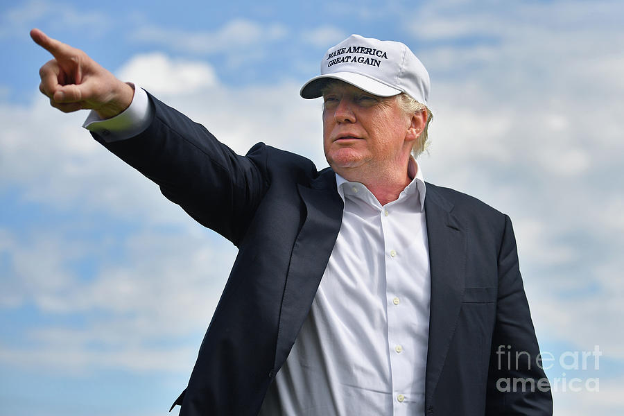 Donald Trump Visits His Golf Course Photograph by Jeff J Mitchell