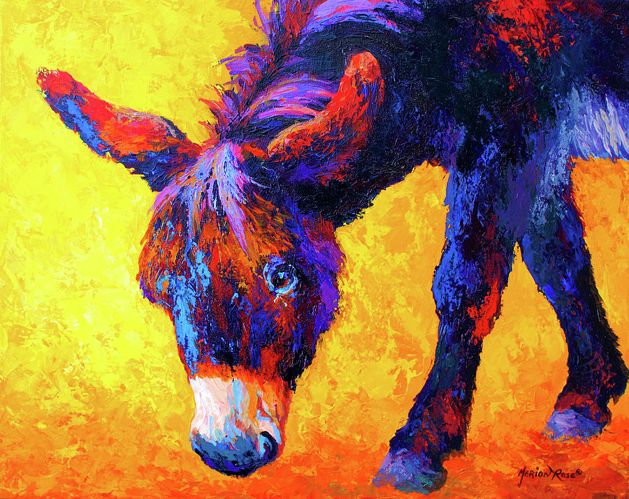 Animal Painting - Donkey II by Marion Rose