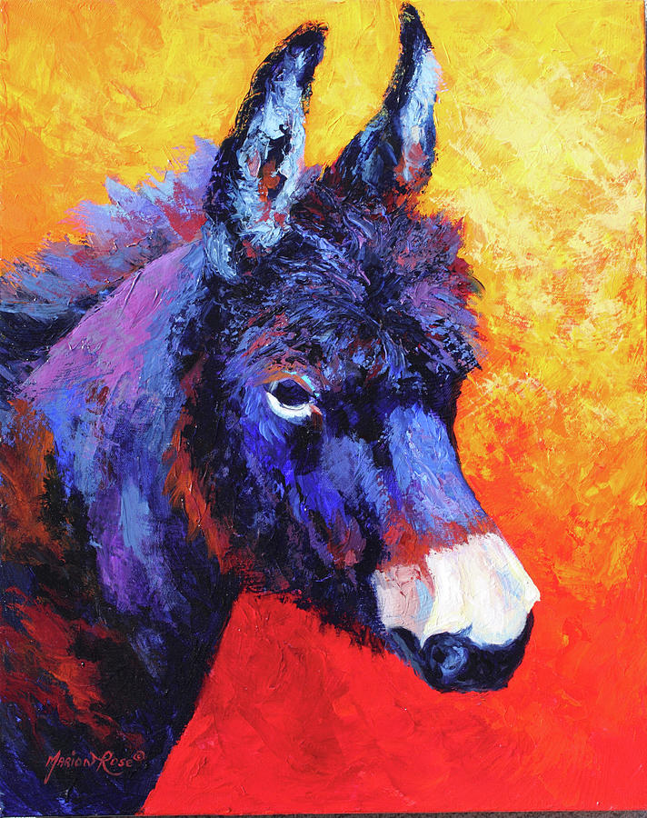 Animal Painting - Donkey Ivx by Marion Rose