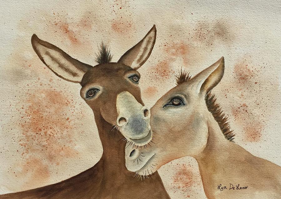 Donkey Love Painting by Lyn DeLano
