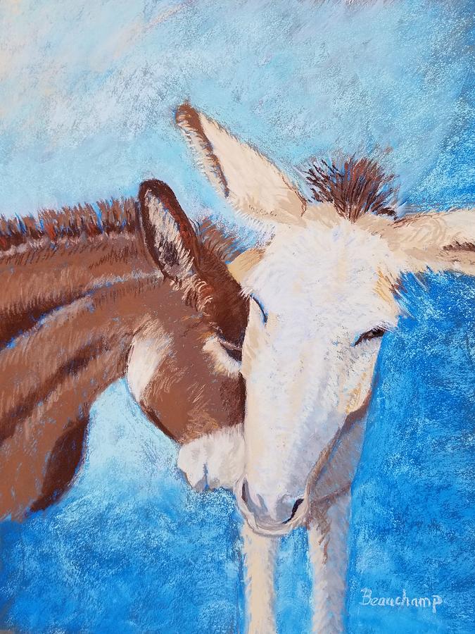 Donkey Love Pastel by Nancy Beauchamp