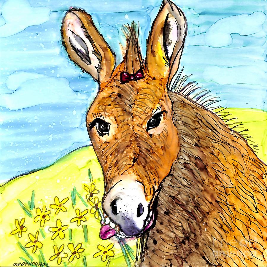 Donkey  Painting by Patty Donoghue