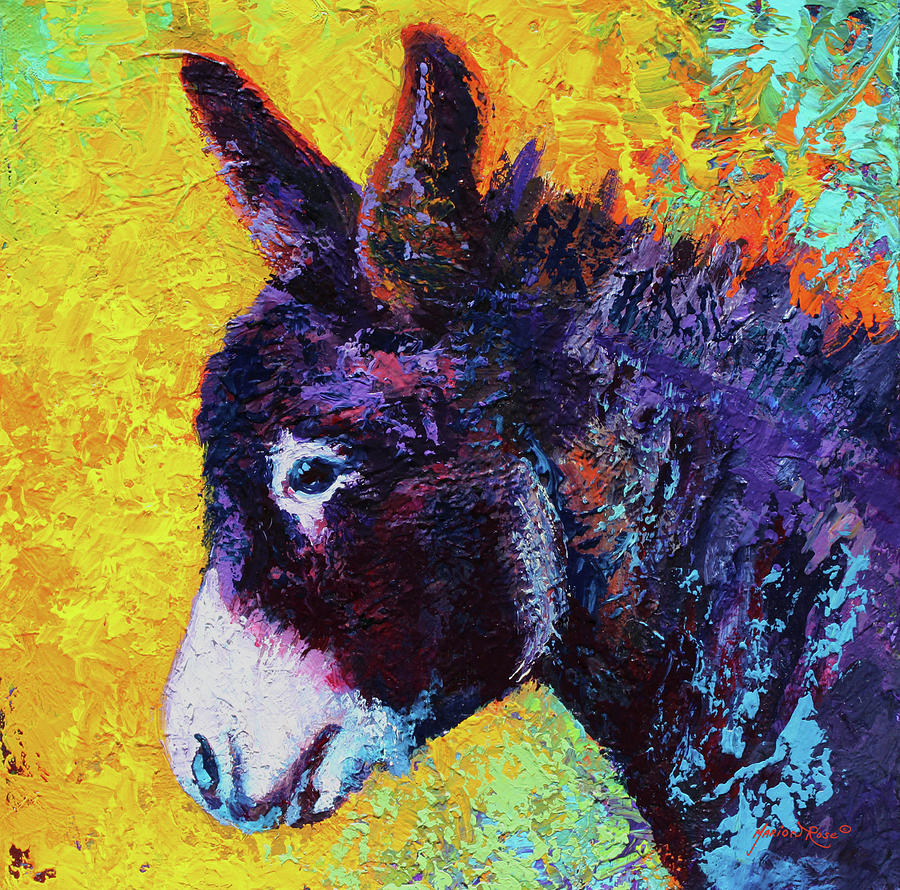 Animal Painting - Donkey Sparky by Marion Rose