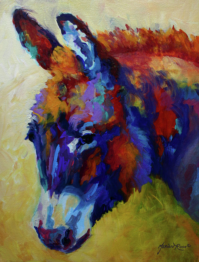 Animal Painting - Donkey Xiii by Marion Rose