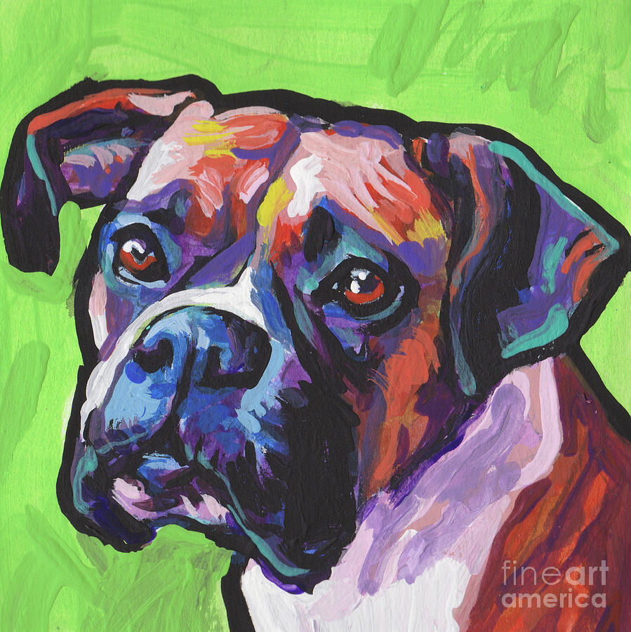 Boxer Painting - Dont Put Me In A Box by Lea Boxer Painting - Dont Put Me In A Box by Lea