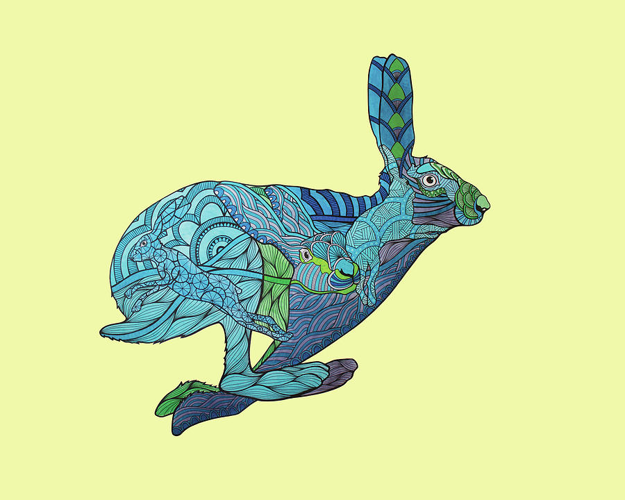 Animal Digital Art - Dont Split Hares by Drawpaint Illustration