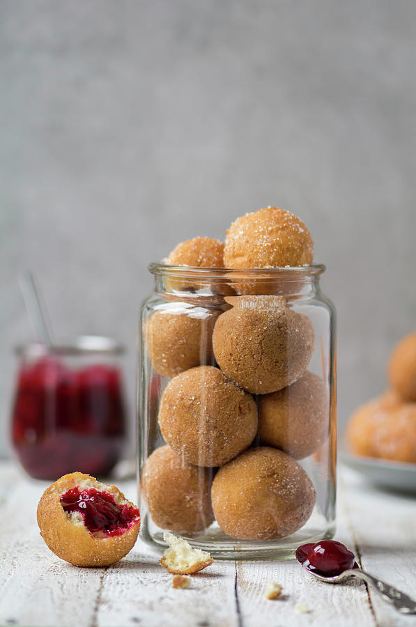 Donut Holes Filled With Jam Photograph by Joanna Lewicka