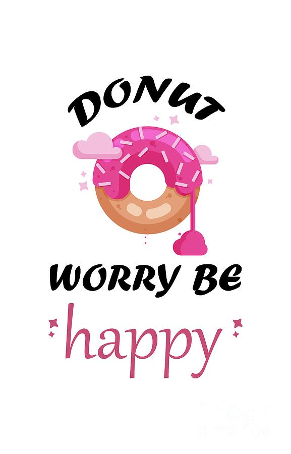 Donut Worry Be Happy ne Donut Fantaisie Imprimé Mug
