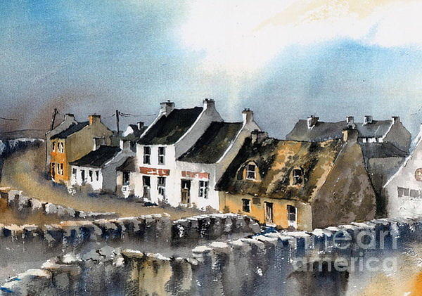 Doolin Village, Co. Clare Painting by Val Byrne