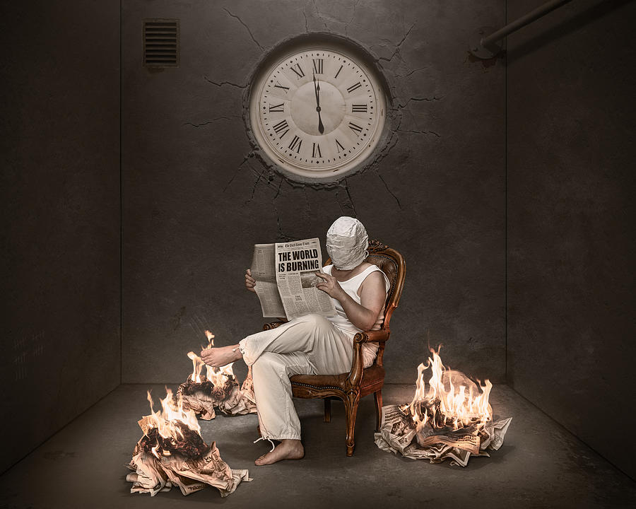 Clock Photograph - Doomsday Clock by Petri Damstn