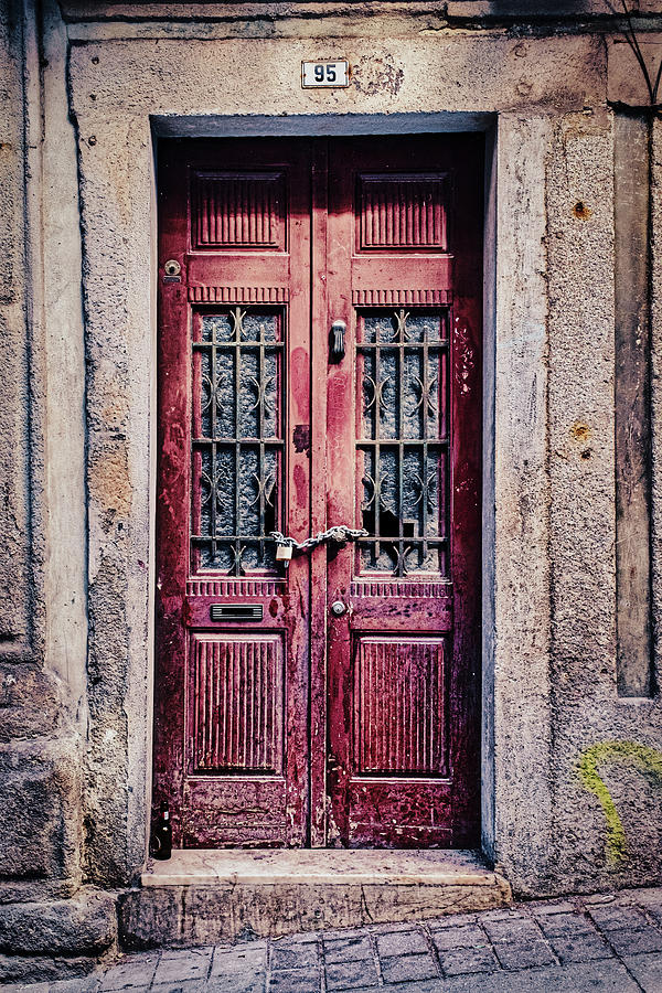 Door Locked Through Broken Windows - Portugal Photograph by Stuart Litoff