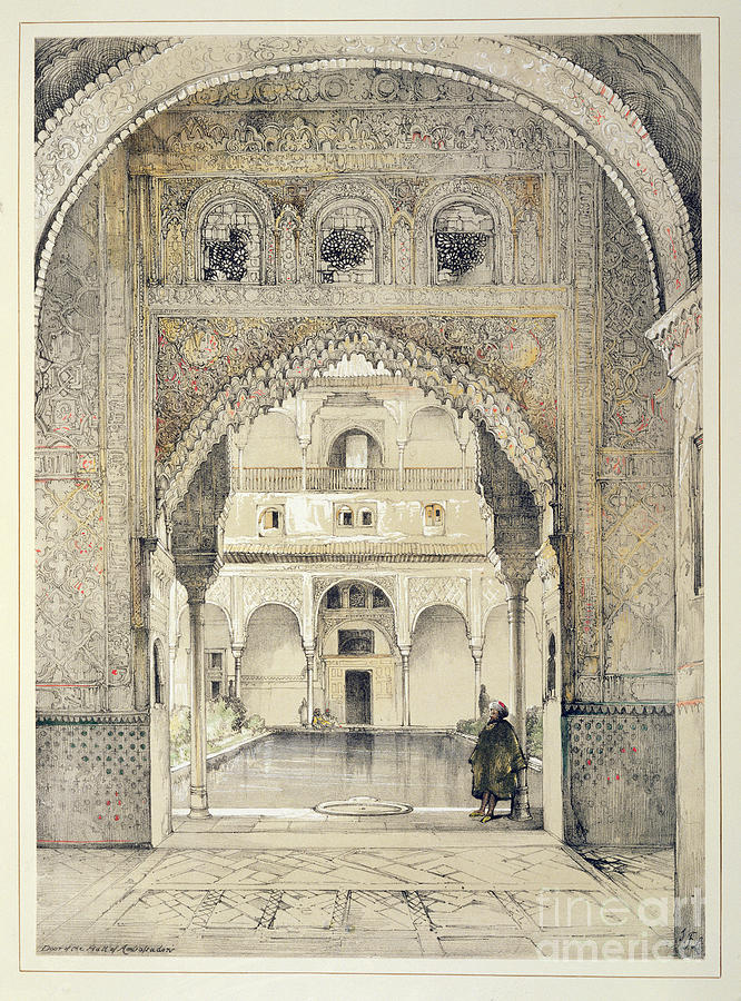 Door Of The Hall Of Ambassadors, From Sketches And Drawings Of The Alhambra, 1835 Painting by John Frederick Lewis