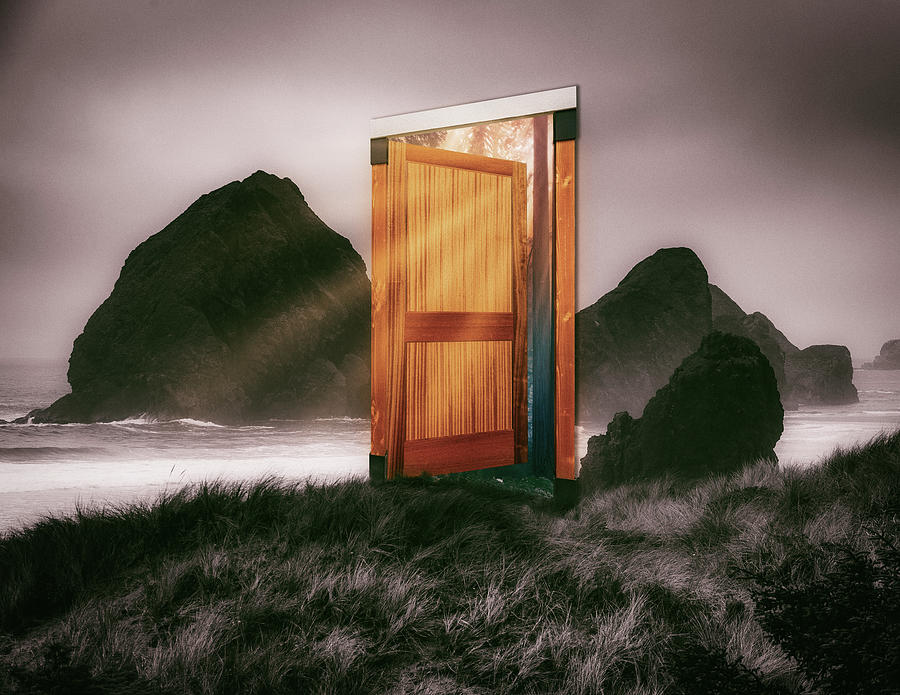 Abstract Photograph - Door on the beach by Mike Penney