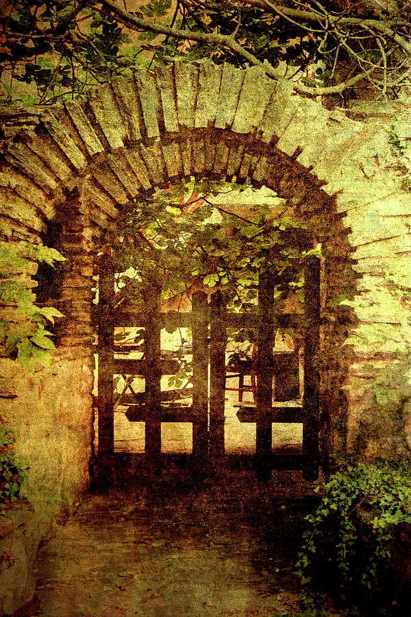 Byzantium Photograph - Door to the Secret Garden  by Anna Yanev