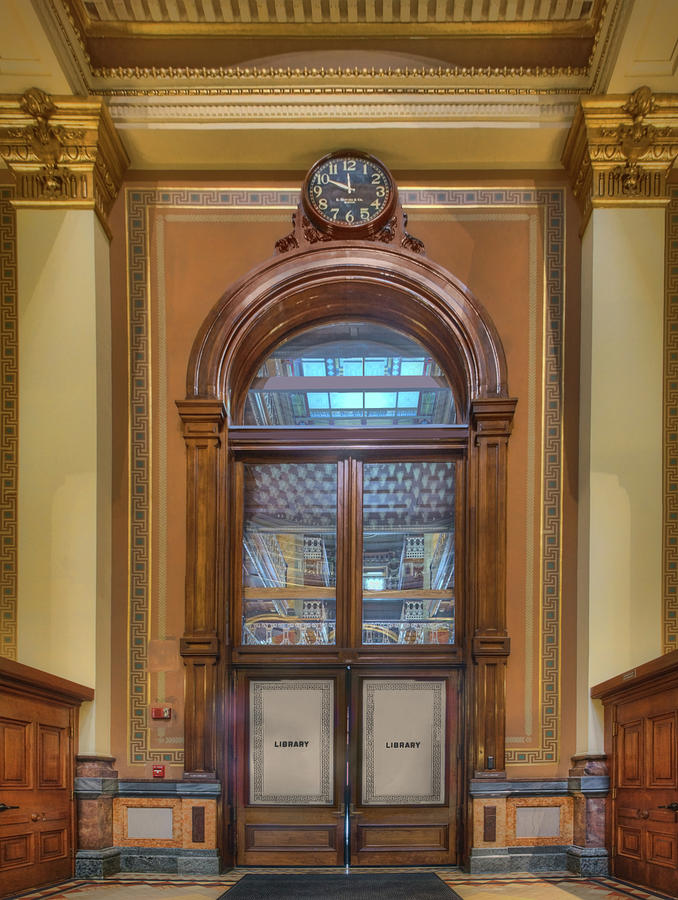Doors - Law Library - Iowa Capitol Photograph by Nikolyn McDonald