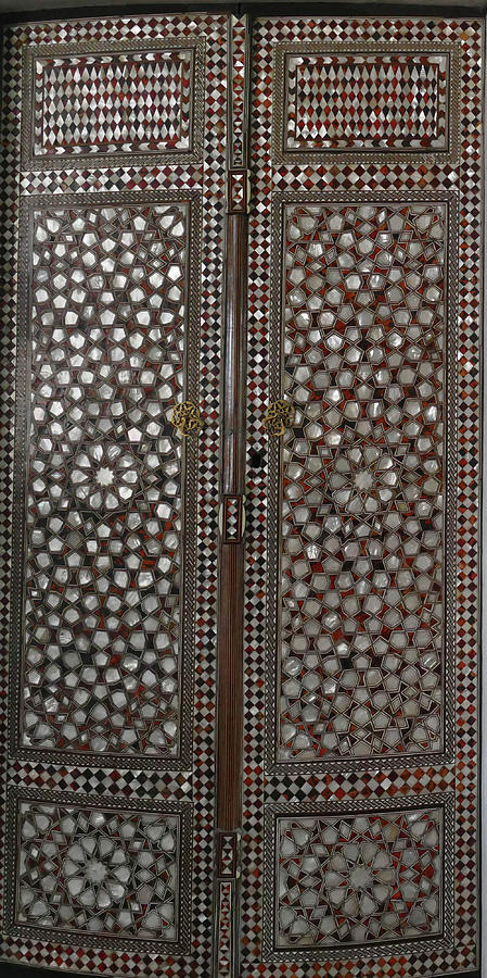 Doors with mother of pearl in the Harem Photograph by Steve Estvanik
