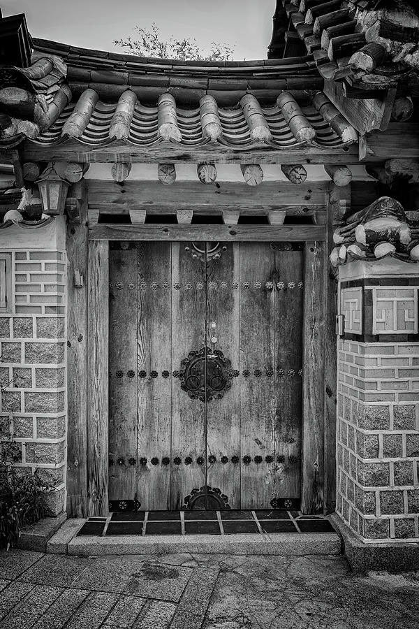 City Photograph - Doorway in Bukchon in Black and White by Rick Berk