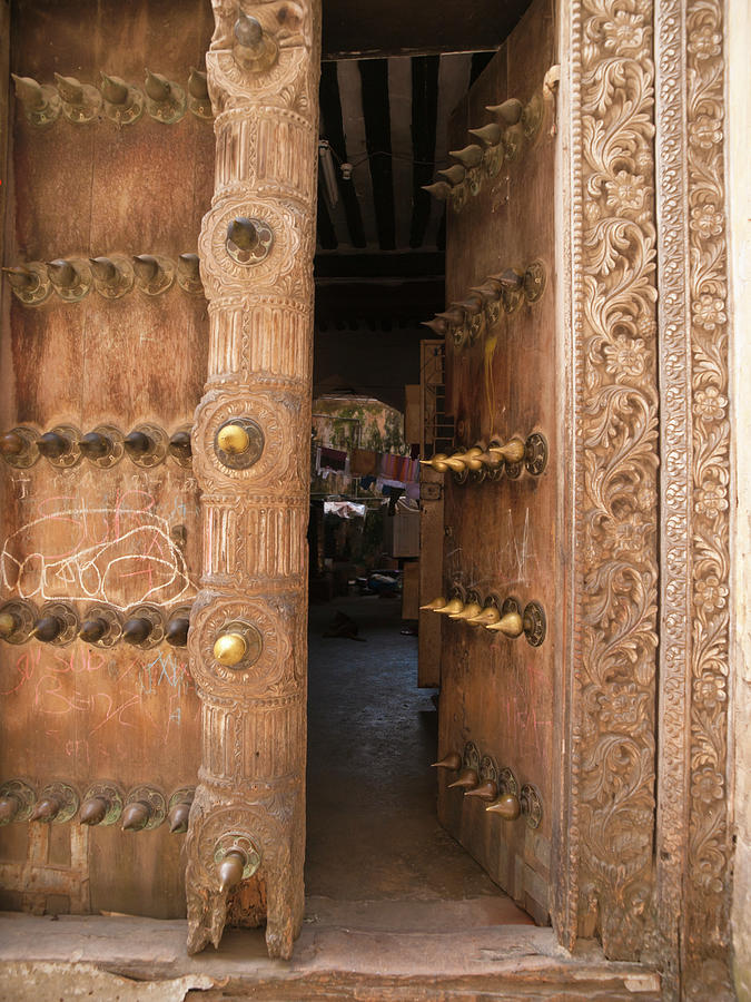 Doorway In Stone Town, Zanzibar Photograph by Helovi