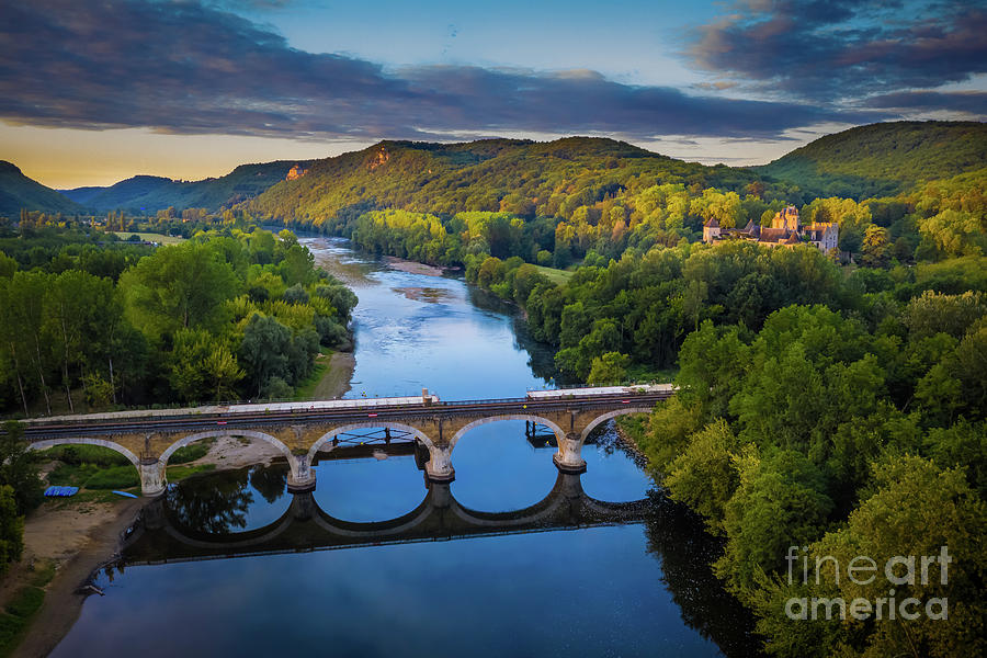 Dordogne Bridge Photograph by Inge Johnsson