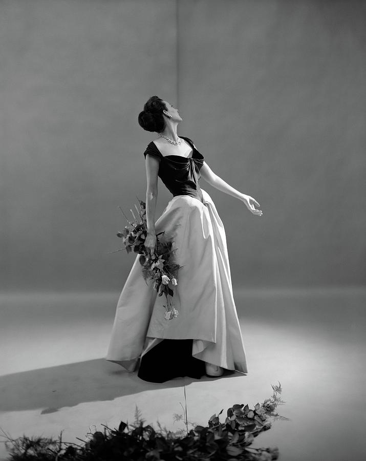Dorian Leigh Wearing A Charles James Gown Photograph by Cecil Beaton