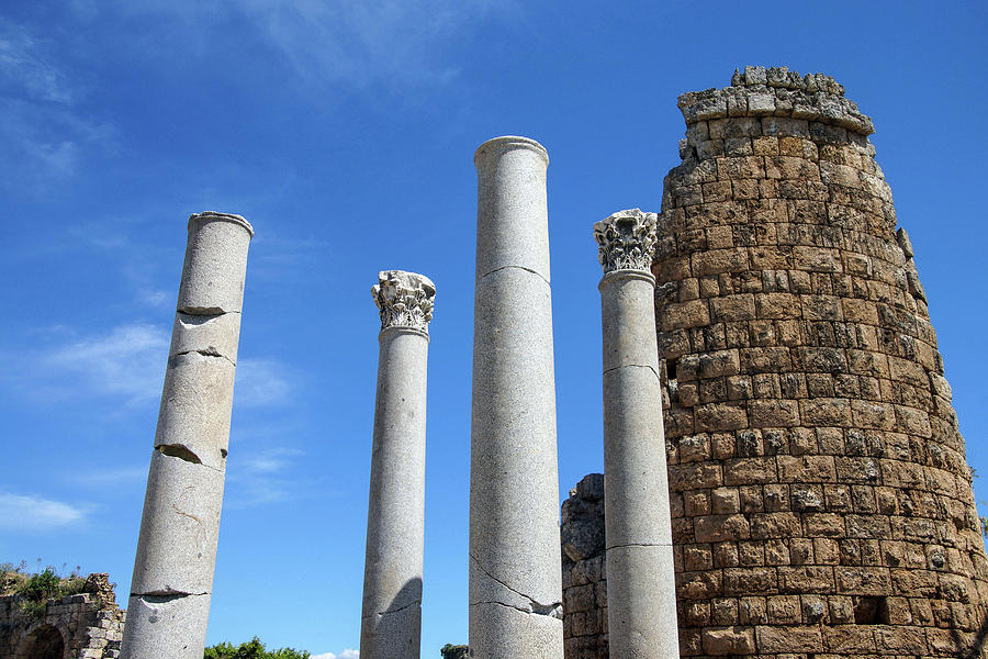 Doric  columns and the Hellenistic Gate  in the ancient Greek ci Photograph by Steve Estvanik