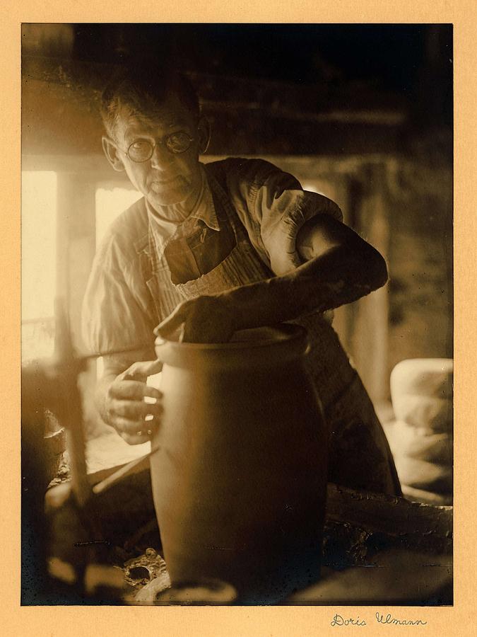 Doris Ulmann   1882-1934 , Bybee Corneilson KY. Man with glasses, apron, and rolled up sleeves Painting by Celestial Images