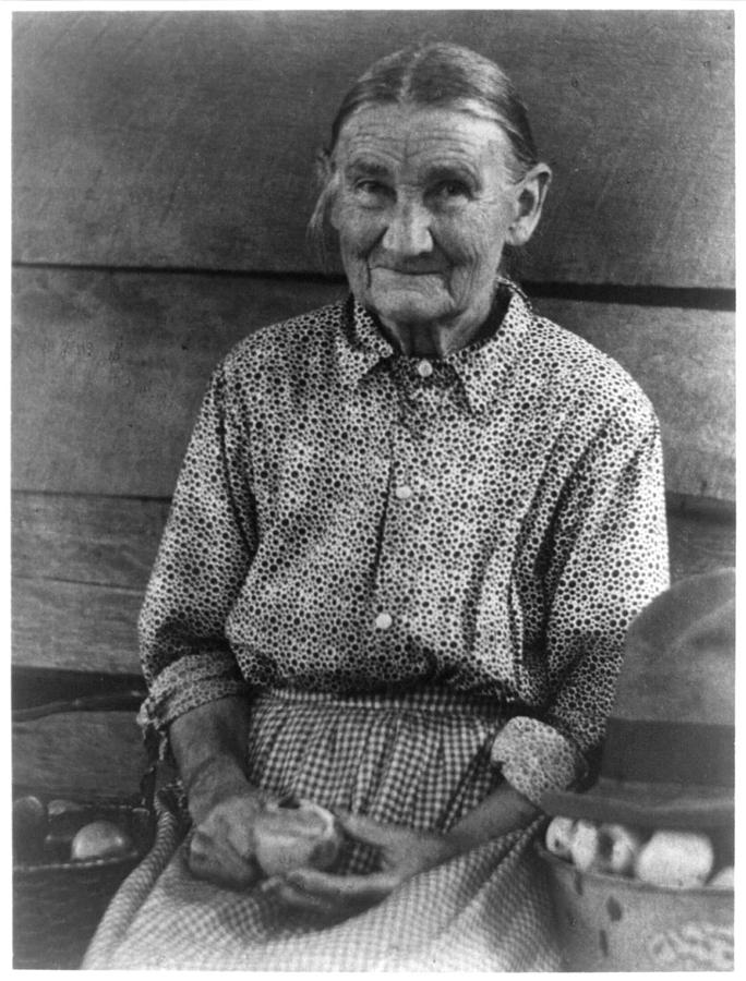 Doris Ulmann  1882 -1934 , Woman Paring Apple Painting