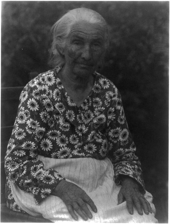 Doris Ulmann 1882-1934, Portrait Of Old Woman In A Flowered Print Dress ...