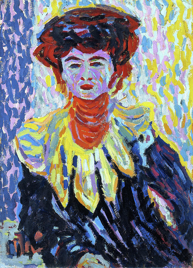 Ernst Ludwig Kirchner Painting - Doris With Ruff Collar - Digital Remastered Edition by Ernst Ludwig Kirchner Ernst Ludwig Kirchner Painting - Doris With Ruff Collar - Digital Remastered Edition by Ernst Ludwig Kirchner