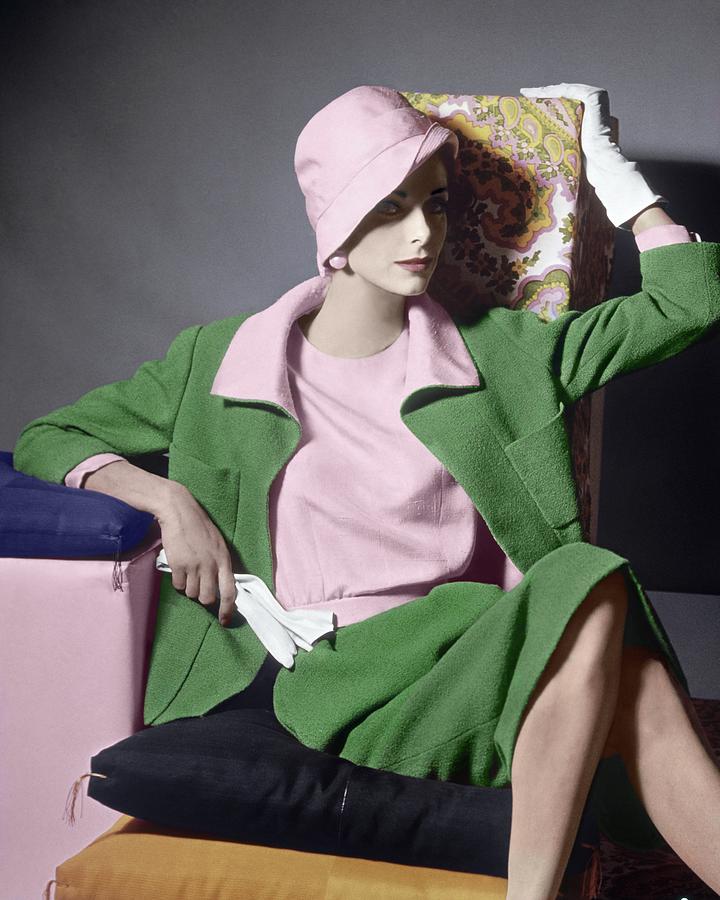 Dorothea Mcgowan Wearing Norman Norell Photograph by Horst P. Horst