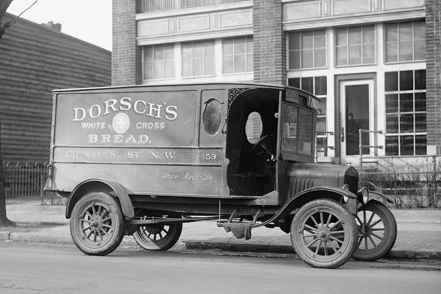 Dorschs White Cross Bread Delivery Truck Painting by 