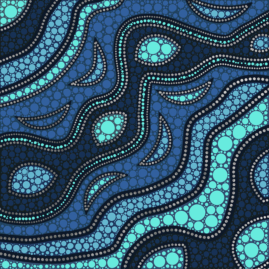 Dot Art Aboriginal Australian Inspired 3 Digital Art By Lioudmila Perry