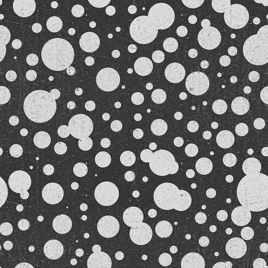 Dots Pattern Mixed Media - Dots Pattern 3 - Black, Grey - Ceramic Tile Pattern - Surface Pattern Design - Mediterranean Pattern by Studio Grafiikka