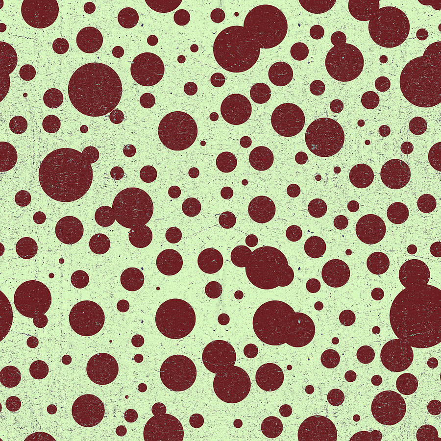 Dots Pattern 4 - Brown, Tea - Ceramic Tile Pattern - Surface Pattern Design - Mediterranean Pattern Mixed Media