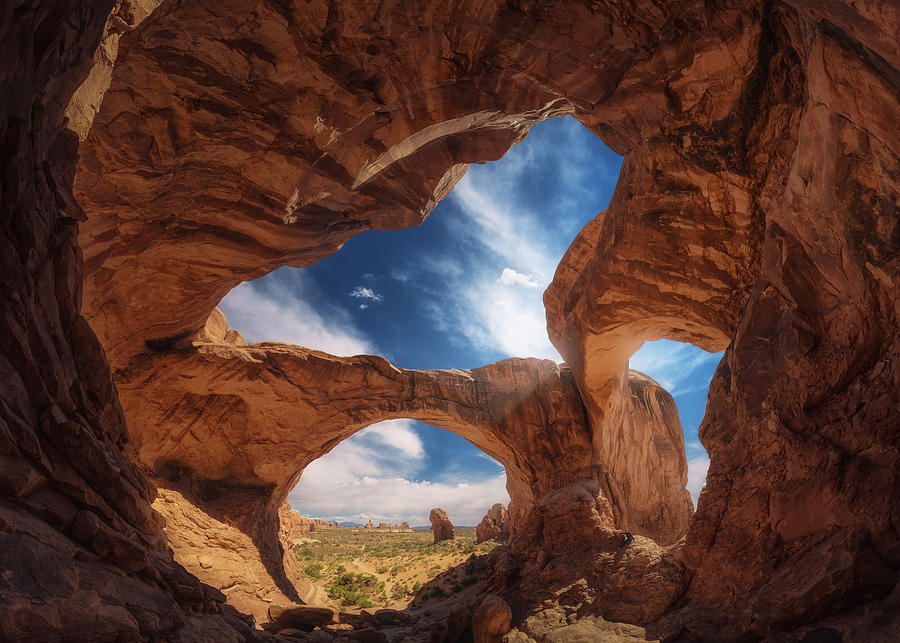 Arches National Park Photograph - Double Arch. by Juan Pablo De Miguel