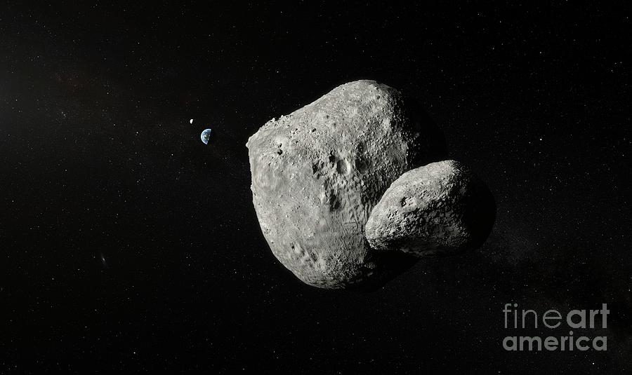 Double Asteroid 1999 Kw4 Passing Near Earth Photograph by European Southern Observatory/science Photo Library
