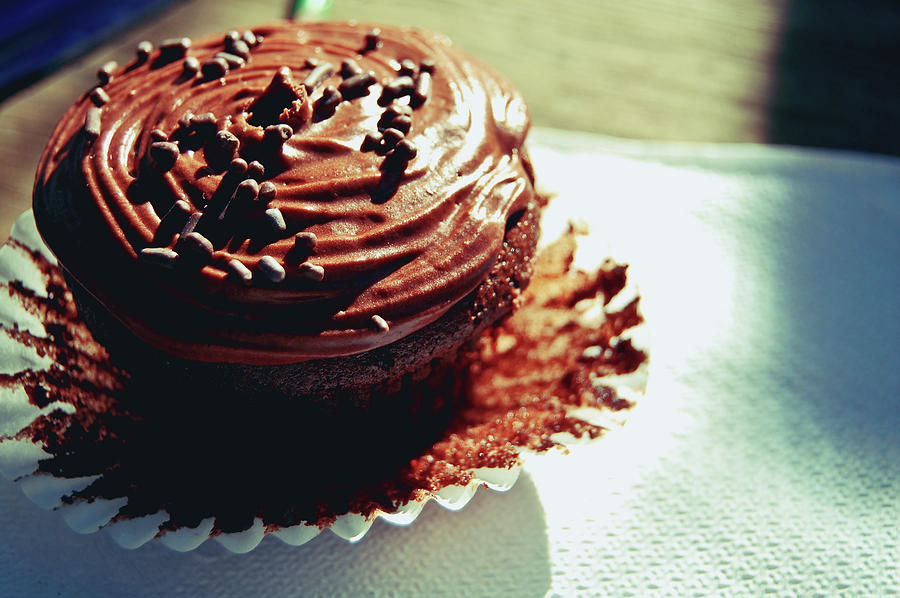 Double Chocolate Cupcake Photograph by Nicolle Null
