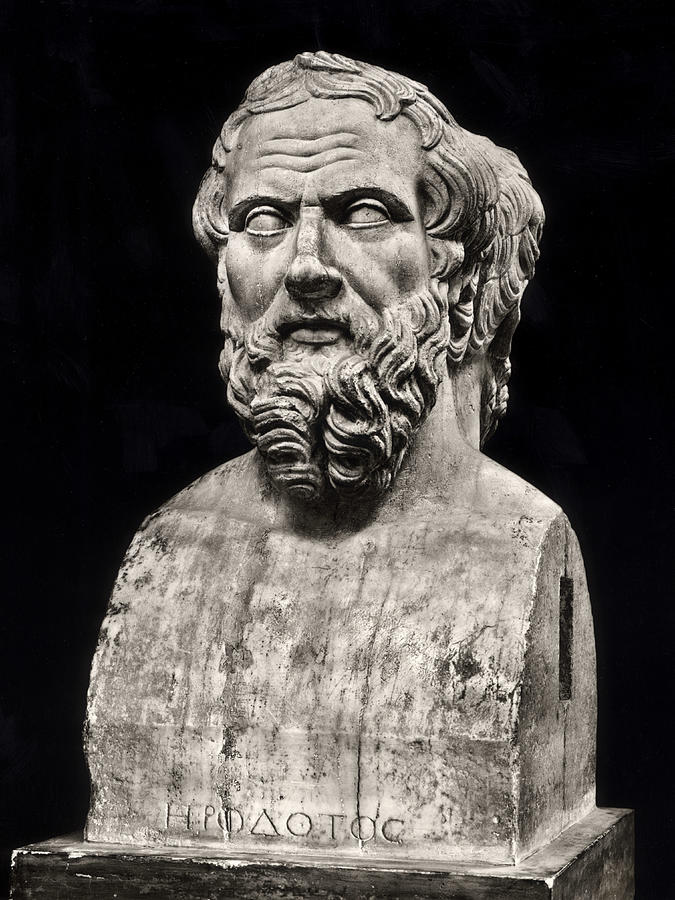 Double Herm Of Herodotus Photograph by Greek School - Pixels