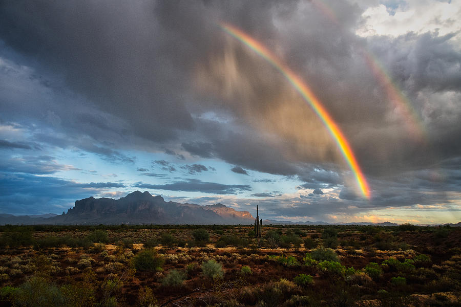 Double Rainbow Filled Skies  Photograph by Saija Lehtonen