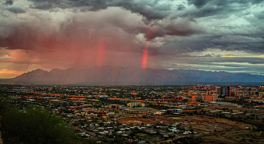 Double Rainbow over Tucson  Photograph by Chance Kafka