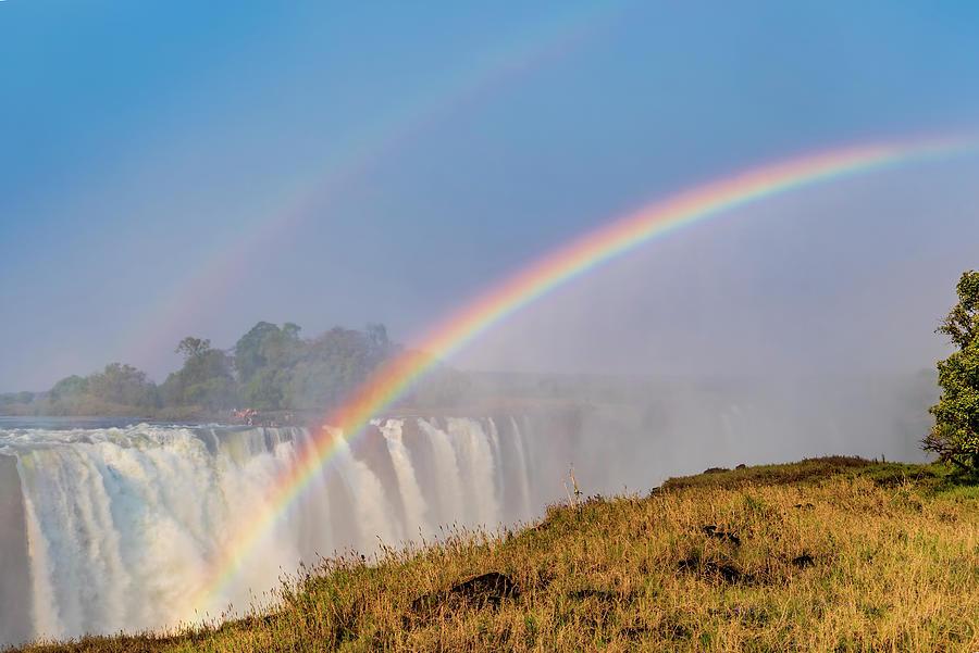 Double Rainbow over Victoria Falls Photograph by Betty Eich
