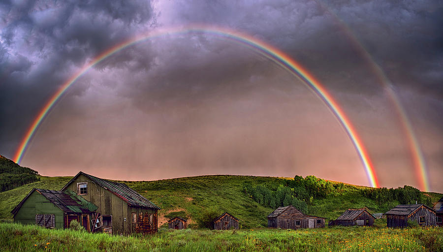 Sunset Photograph - Double Rainbow Rebirth by Dave Dilli