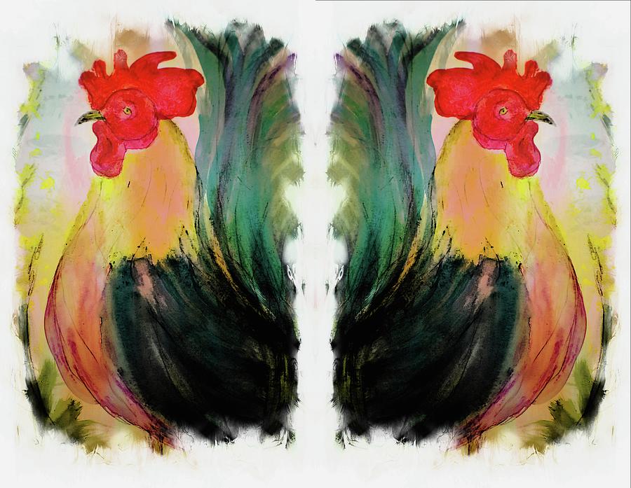 Double Trouble Roosters Photograph by Sheri McLeroy