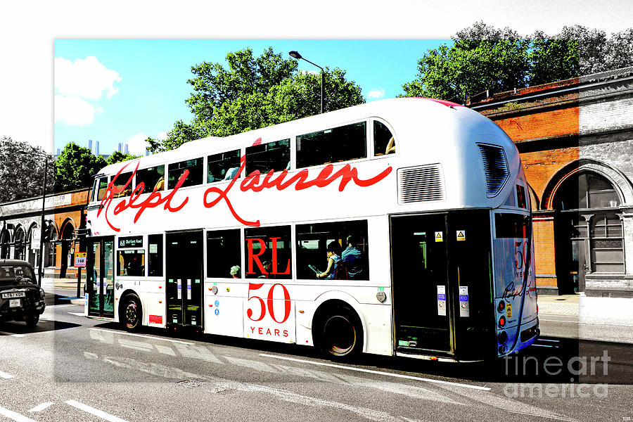 Doubledecker London Bus with Ralph Lauren Artwork Color BW by Nidhin Nishanth Doubledecker London Bus with Ralph Lauren Artwork Color BW by Nidhin Nishanth