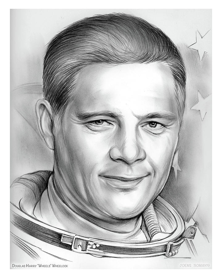 Astronaut Drawing - Doug Wheelock by Greg Joens