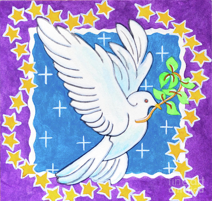Dove Of Peace Small Painting by Tony Todd